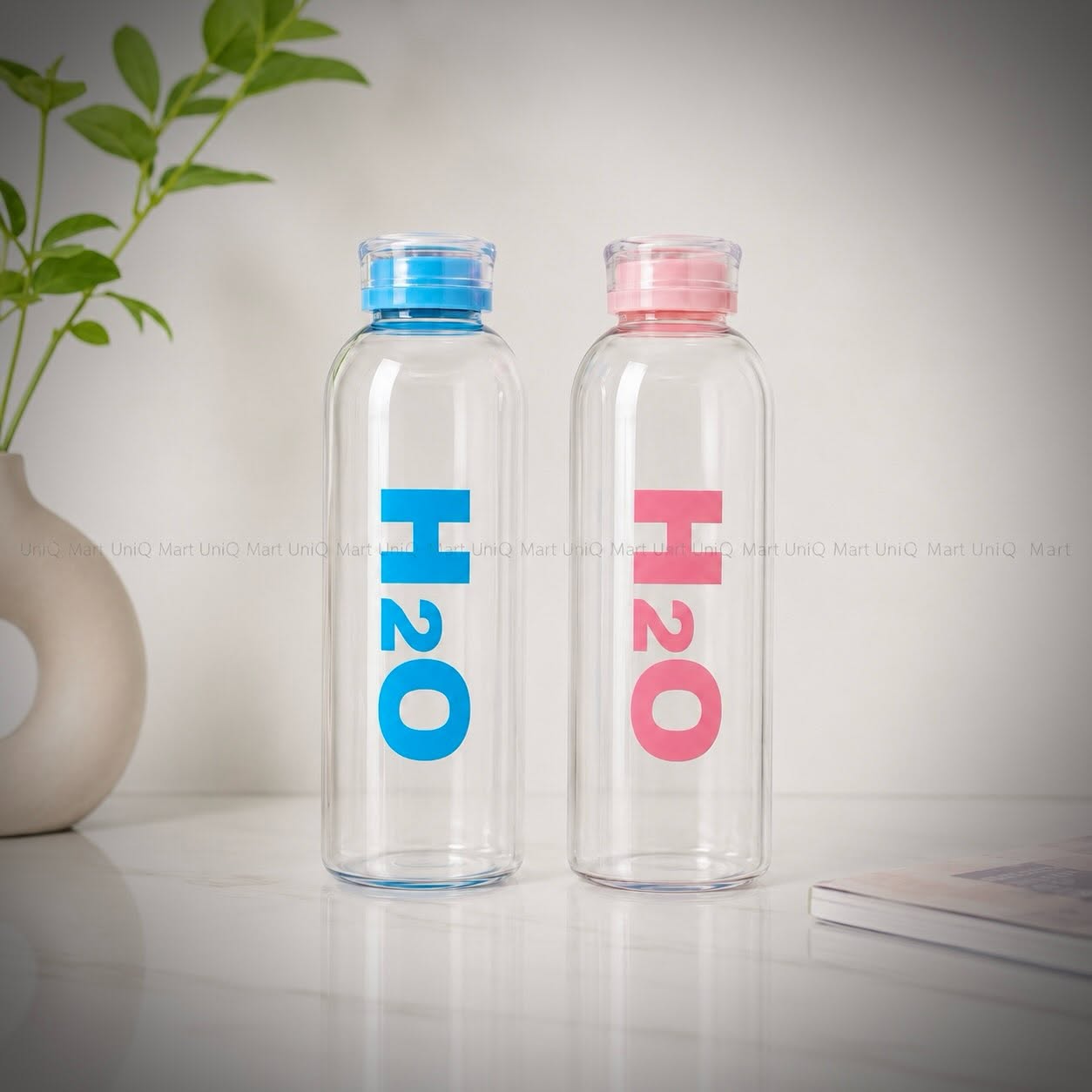 h2o clear water bottle